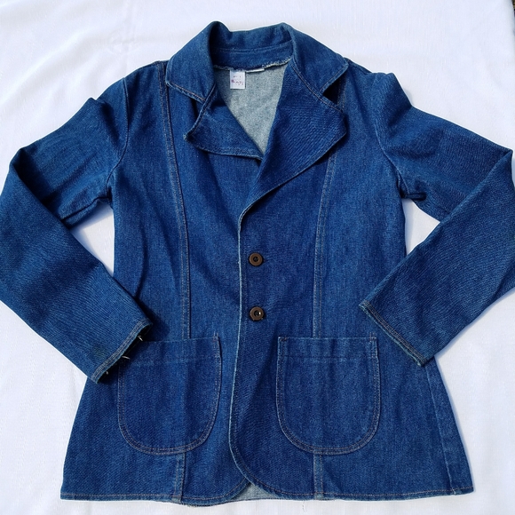 VTG 70's Wrangler Cotton Blue Denim Jacket - Picture 5 of 10